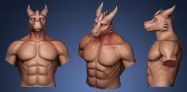 3D модель Дракон с торсами (STL)